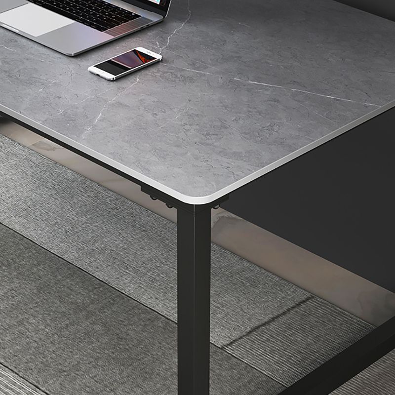 Stone Industrial Writing Desk Sled Rectangular Office Desk for Home Clearhalo 'furn' 'furn_office_desk' 'Furniture' 'Office Desks' 'Office Furniture' 'office_desk' 1200x1200_374371fe-b491-4111-97a5-9ca88e11d2bc
