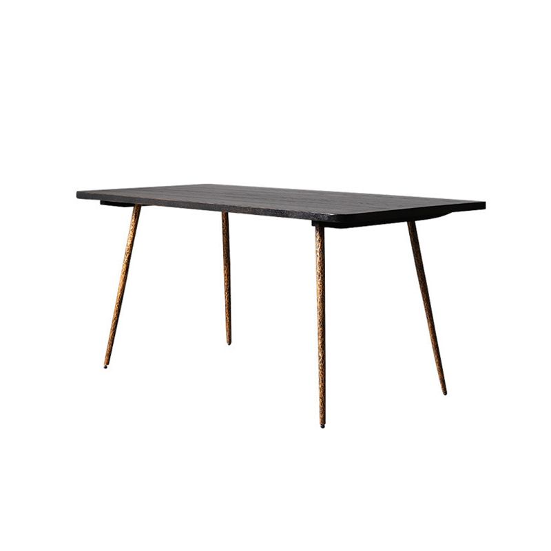 Rectangle Home Kitchen Table Tripod Base Solid Wood Top Dining Table