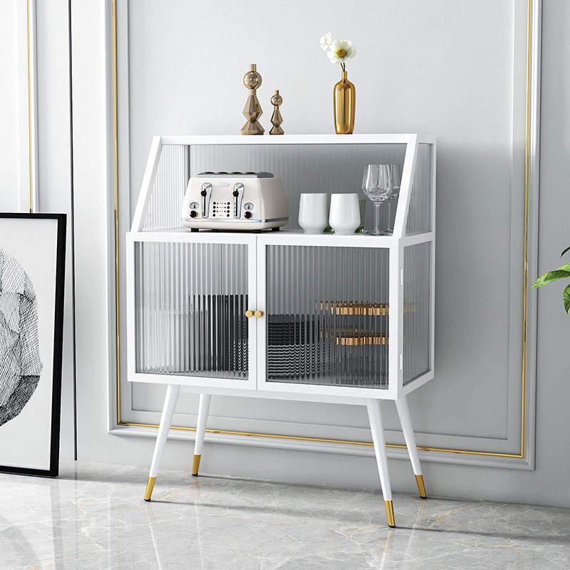 Industriële curiokast metalen glazen deuren buffetkast voor woonkamer