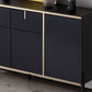 Server top in pietra sinterizzato in stile glam con porta e cassetto