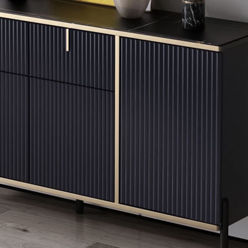 Server top in pietra sinterizzato in stile glam con porta e cassetto