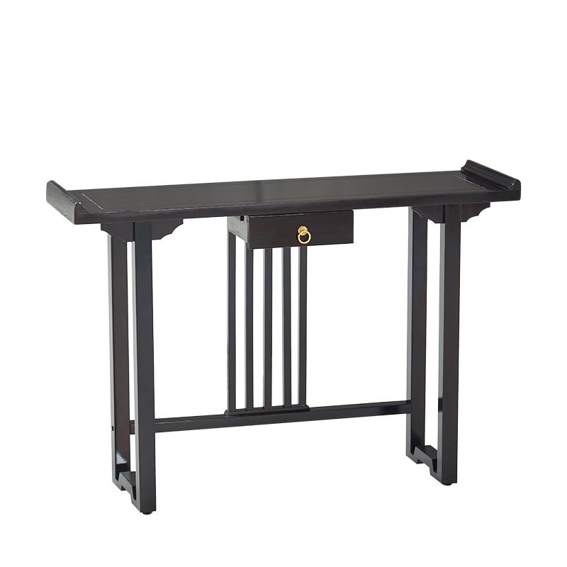 Rectangle Contemporary Console Table Dark Brown Wood Console Sofa Table