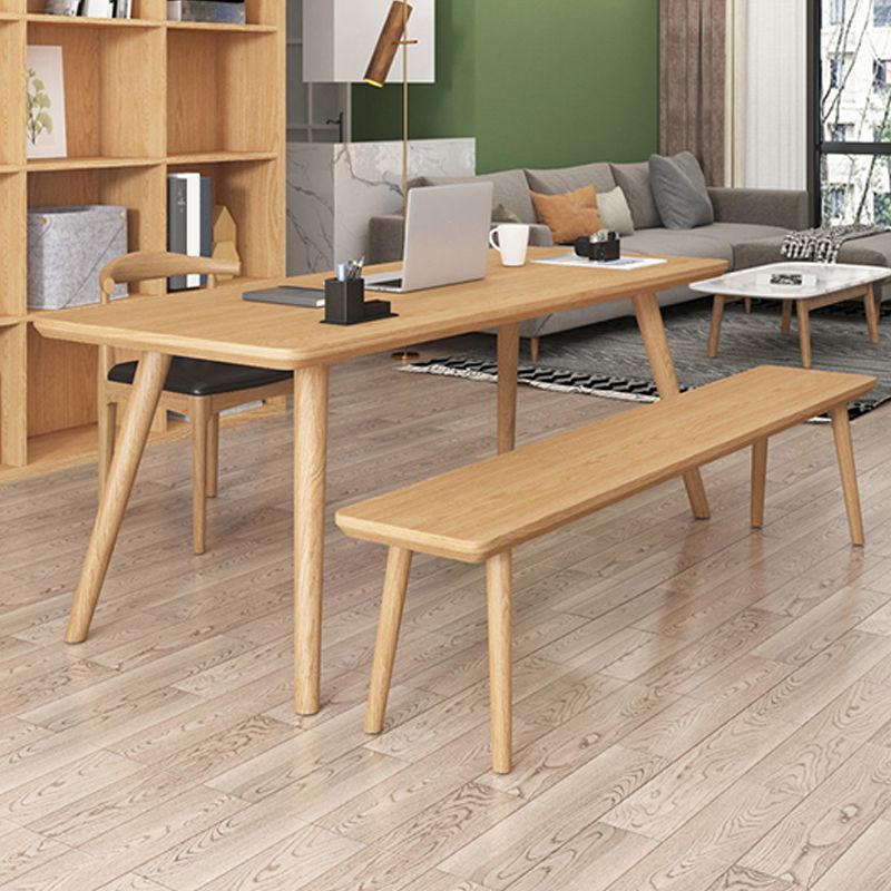 Table à manger contemporaine en bois massif Table à manger naturelle pour salle à manger