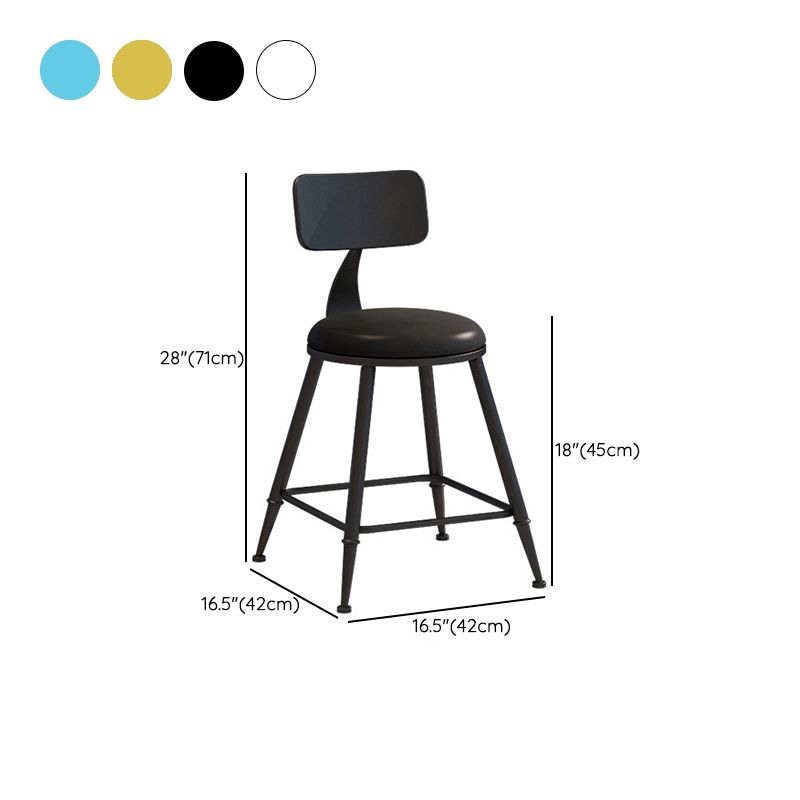 Industrial Iron Bar Stool Bar Height Armless Stool with Cushion Clearhalo 'Bar Furniture' 'Bar Stools' 'bar_stools' 'furn' 'furn_bar_stools' 'Furniture' 'Kitchen & Dining Furniture' 1200x1200_3748a1c1-6724-4c9d-8f11-16f147afe01f