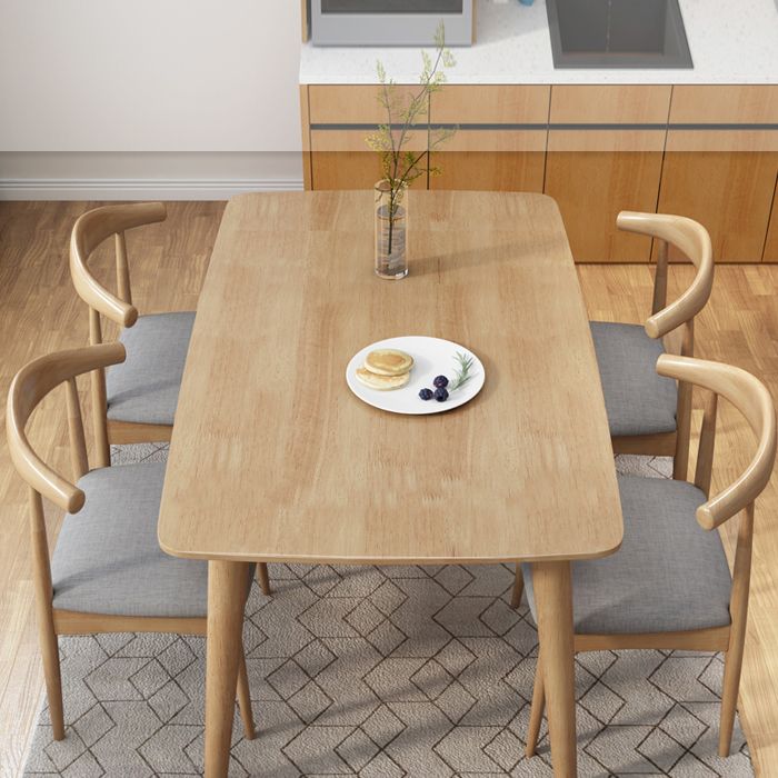 Glam Solid Wood Kitchen Dining Table Rectangle Shape Standard Dining Table with 4 Legs Base Clearhalo ' dining_table' 'Dining Tables & Seating' 'Dining Tables' 'furn' 'furn_dining_table' 'Furniture' 'furniture_dining_table' 'Kitchen & Dining Furniture' 'kitchen&dining_furn' 'kitchen' 'kitchen_dining_table' 1200x1200_3748ad07-cffd-4123-9c96-624ca37612b5
