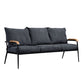 Black Classic Industrial Cushions Cotton Blend Sofa 25.6"High Square Arm Sofa Clearhalo 'furn' 'furn_sofas' 'Furniture' 'furniture_sofas' 'kitchen' 'kitchen_sofas' 'Living Room Furniture' 'Sofa' 'sofas' 1200x1200_374a0c8c-1639-48c9-8ebe-9703d68a9c9e