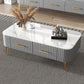 16"H Glam Coffee Table Rectangle 4 Legs Coffee Cocktail Table Clearhalo 'Coffee & Accent Tables' 'Coffee Tables' 'coffee_tables' 'furn' 'furn_coffee_tables' 'Furniture' 'Living Room Furniture' 1200x1200_374a1e61-b229-4be2-aca6-fc9b50a0873a