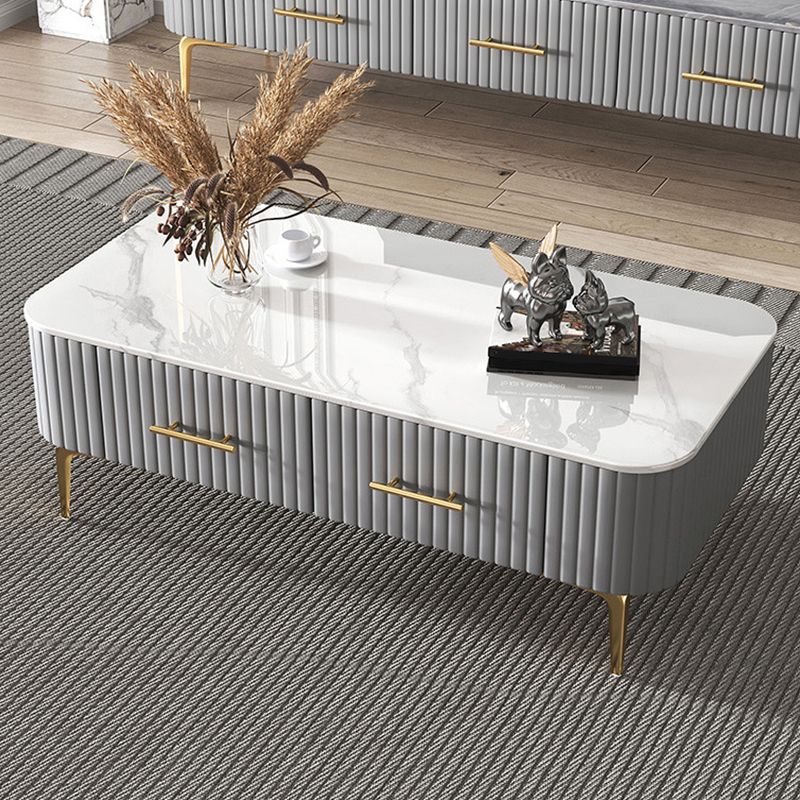 16"H Glam Coffee Table Rectangle 4 Legs Coffee Cocktail Table Clearhalo 'Coffee & Accent Tables' 'Coffee Tables' 'coffee_tables' 'furn' 'furn_coffee_tables' 'Furniture' 'Living Room Furniture' 1200x1200_374a1e61-b229-4be2-aca6-fc9b50a0873a