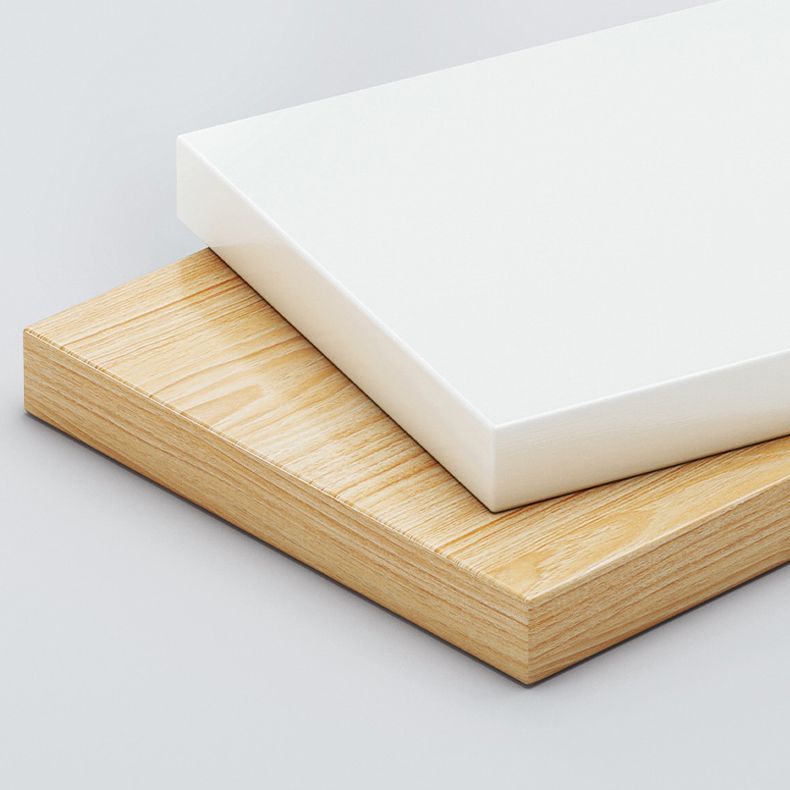 Skandinavisches Holz 4 -Bein Beistelltisch natürlicher/weißer Endtisch mit Rollen