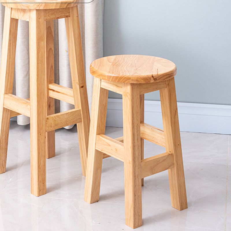 Contemporary Rubberwood Bar Stool Indoor Bar Stool with Wood Seat and Footrest Clearhalo 'Bar Furniture' 'Bar Stools' 'bar_stools' 'furn' 'furn_bar_stools' 'furniture_bar_stools' 'Kitchen & Dining Furniture' 'kitchen&dining_furn' 'kitchen' 'kitchen_furn' Furniture' 1200x1200_374d898e-a1ef-4c47-8ea6-91d09dba58f4