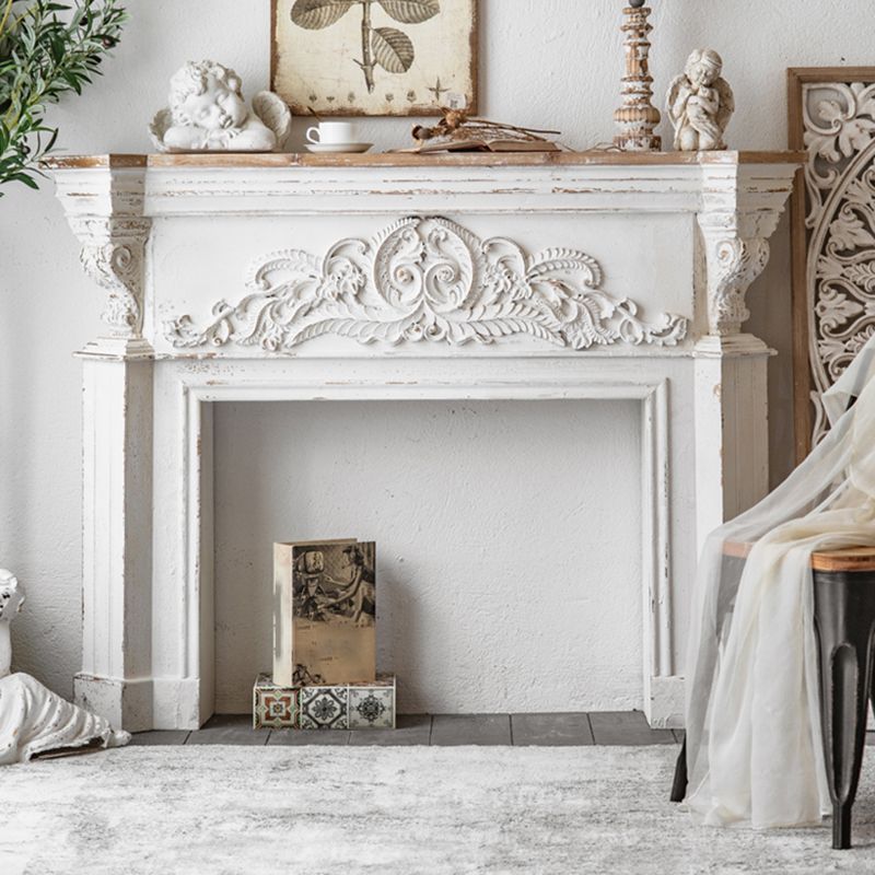 Rectangle Shape French Country Console Table Wooden Sofa Table in White