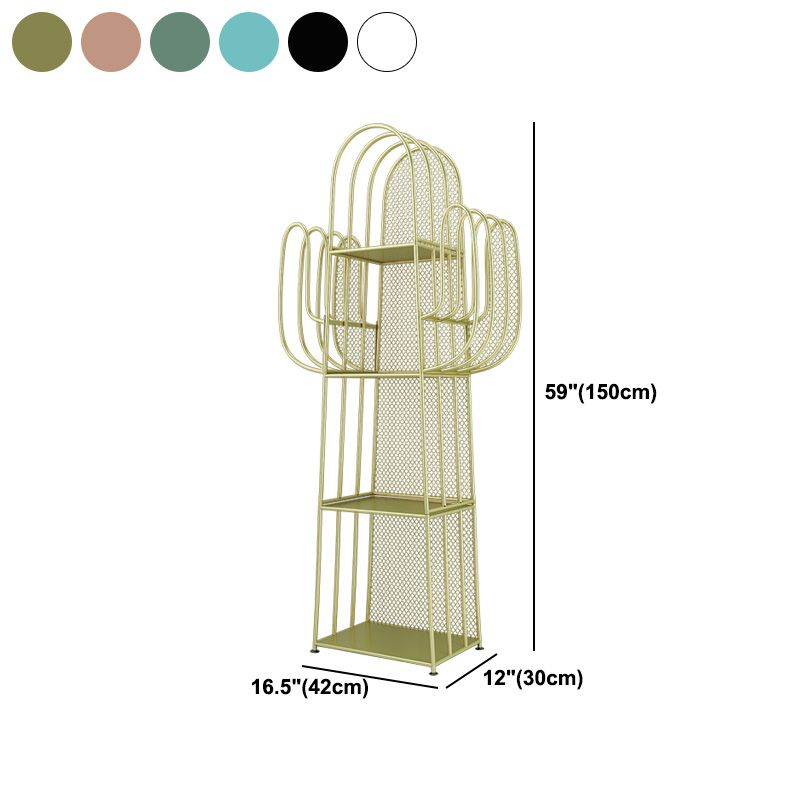 Scandinavian Iron Geometric Bookshelf Vertical Bookshelf,16.5"L x 11.8"W x 59"H Clearhalo 'Bookcases' 'furn' 'furn_bookcases' 'Furniture' 'furniture_bookcases' 'kitchen' 'kitchen_bookcases' 'Living Room Furniture' 'Office Furniture' 1200x1200_374ea073-b22d-4449-ae8f-87af29b6a374