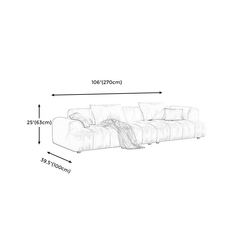 Contemporary Beige Round Arm Standard Sofa Tight Back Suede Couch with Pillows Clearhalo 'furn' 'furn_sofas' 'Furniture' 'furniture_sofas' 'Living Room Furniture' 'Sofa' 'sofas' 1200x1200_374fc9a2-8ed8-404d-9839-0f0193981f69