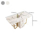 Modern Simple Dining Table Collapsible Dinner Table with Metal Base for Dining Room Clearhalo 'Dining Tables & Seating' 'Dining Tables' 'dining_table' 'furn' 'furn_dining_table' 'Furniture' 'Kitchen & Dining Furniture' 1200x1200_37506164-99c8-4d75-befa-c9b8d91ebf10