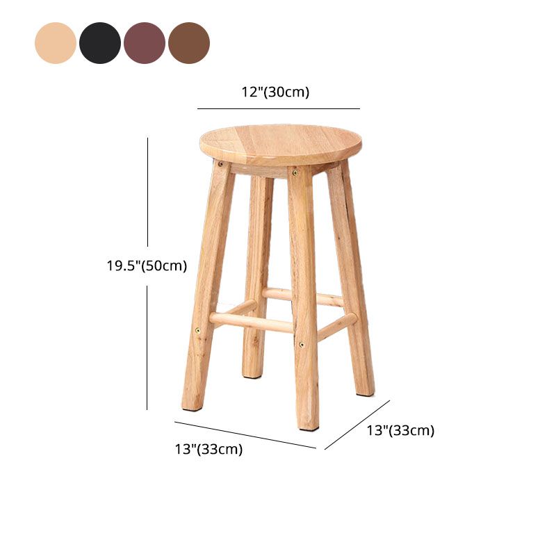 Modern Armless Backrest Counter Stool Wood Kitchen Bar Stool with Wooden Seat and Pedal Clearhalo 'Bar Furniture' 'Bar Stools' 'bar_stools' 'furn' 'furn_bar_stools' 'furniture_bar_stools' 'Kitchen & Dining Furniture' 'kitchen&dining_furn' 'kitchen' 'kitchen_furn' Furniture' 1200x1200_3750b526-b361-4869-b8c7-2cf982fd5c0d