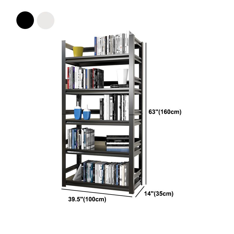 Steel Industrial Etagere Bookshelf White and Black Vertical Bookshelf for Home Clearhalo 'Bookcases' 'furn' 'furn_bookcases' 'Furniture' 'furniture_bookcases' 'kitchen' 'kitchen_bookcases' 'Living Room Furniture' 'Office Furniture' 1200x1200_37533763-2fe8-432c-a7c7-5b6babbb96c7