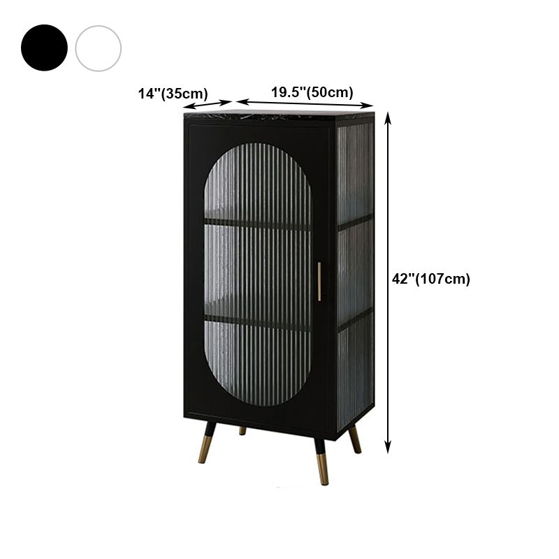 Glass Door Iron Sideboard Modern Server Cabinet with Storage for Living Room Clearhalo 'buffet_sideboard' 'Buffets & Sideboards' 'furn' 'furn_buffet_sideboard' 'Furniture' 'furniture_buffet_sideboard' 'Kitchen & Dining Furniture' 1200x1200_37550630-475e-4680-a119-2c20508f3d25