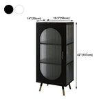 Glass Door Iron Sideboard Modern Server Cabinet with Storage for Living Room Clearhalo 'buffet_sideboard' 'Buffets & Sideboards' 'furn' 'furn_buffet_sideboard' 'Furniture' 'furniture_buffet_sideboard' 'Kitchen & Dining Furniture' 1200x1200_37550630-475e-4680-a119-2c20508f3d25