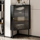 Living Room Metal Buffet Stand 39.5 "H moderno mobile vetro Server buffet