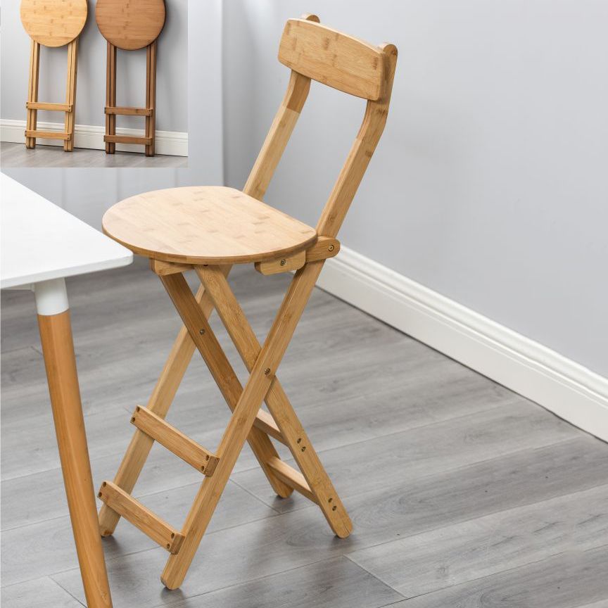 Modern Armless Foldable Counter Stool Wood Household Bar Stool with Pedal Clearhalo 'Bar Furniture' 'Bar Stools' 'bar_stools' 'furn' 'furn_bar_stools' 'furniture_bar_stools' 'Kitchen & Dining Furniture' 'kitchen&dining_furn' 'kitchen' 'kitchen_furn' Furniture' 1200x1200_37557e38-9b76-4f35-a6f7-8179aa6b335e