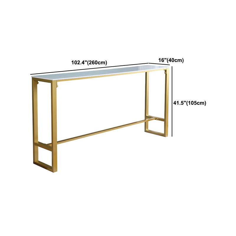 1/4/7 Pieces Glam Iron Bar Table Set Rectangle White Faux Marble Bistro Set with Footrest Clearhalo 'Bar Furniture' 'furn' 'furn_home_bar_bar_sets' 'Furniture' 'Home Bars & Bar Sets' 'home_bar_bar_sets' 'Kitchen & Dining Furniture' 1200x1200_37558b6f-cd98-4741-ac00-205a9f0a865f