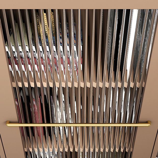 Glamglasetüren Buffet Ständer 53 "H MDF einstellbare Regale 2-Kabinet-Wohnzimmerbuffet