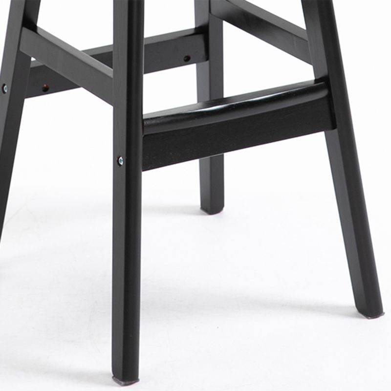 Modern Armless Backrest Counter Stool Wood Household Bar Stool with Cushion Clearhalo 'Bar Furniture' 'Bar Stools' 'bar_stools' 'furn' 'furn_bar_stools' 'furniture_bar_stools' 'Kitchen & Dining Furniture' 'kitchen&dining_furn' 'kitchen' 'kitchen_furn' Furniture' 1200x1200_3756b8f3-40dd-45a1-9013-87615db95a43