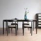 Set da pranzo moderno nero Set da pranzo con gambe in legno rettangolari da 1/2/5 pezzi per interni