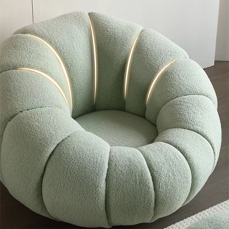 Sewn Pillow Back Papasan Chair Upholstered Sloped Arms with Swivel