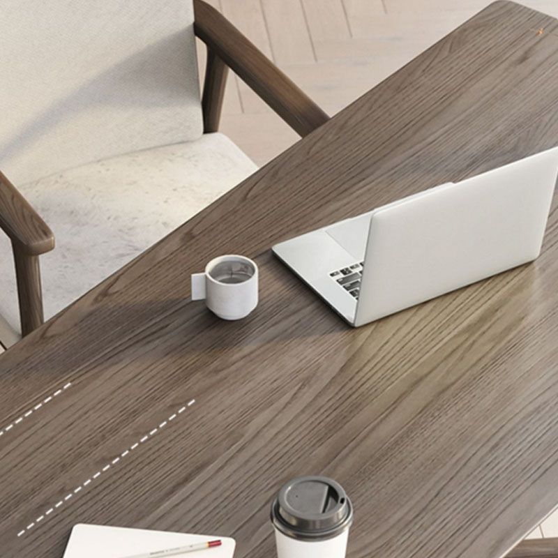 Bureau d'écriture moderne en bois massif 29.53 "haut bureau rectangle de haut