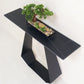 Rectangle Shape Contemporary Console Table Black Stone Console Sofa Table