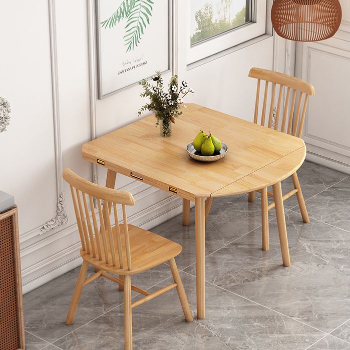 Contemporary Round Dining Table Rubberwood Solid Wood Table with 4 Legs for Dining Room Clearhalo ' dining_table' 'Dining Tables & Seating' 'Dining Tables' 'furn' 'furn_dining_table' 'Furniture' 'furniture_dining_table' 'Kitchen & Dining Furniture' 'kitchen&dining_furn' 'kitchen' 'kitchen_dining_table' 1200x1200_375d33ff-bae1-4c46-86d2-08a99b48a6f3