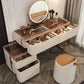 30.7" Height Makeup Table Solid Wood Vanity with Drawers Vanity Stool Clearhalo 'Bedroom Furniture' 'furn' 'furn_makeup_vanities' 'Furniture' 'Makeup Vanities' 'makeup_vanities' 1200x1200_375e3165-e064-486c-89f2-876d03e09ce9