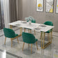 Glam Style 1/2/5 Pieces Dining Set White-gold Table Kitchen Set for Dining Room Clearhalo 'Dining Room Sets' 'Dining Tables & Seating' 'dining_room_set' 'furn' 'furn_dining_room_set' 'Furniture' 'furniture_dining_room_set' 'Kitchen & Dining Furniture' 'kitchen&dining_furn' 'kitchen' 1200x1200_375faa64-677c-43c6-aeb6-d2f3ec073000