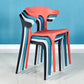 Contemporary Plastic Home Arm Chair Open Back Matte Finish Dining Chair Clearhalo ' kitchen&dining_furn' 'Dining Chairs' 'Dining Tables & Seating' 'dining_chair' 'furn' 'furn_dining_chair' 'Furniture' 'furniture_dining_chair' 'Kitchen & Dining Furniture' 'kitchen' 1200x1200_376083f9-8d0f-4eb9-83ea-6dfb396aef90