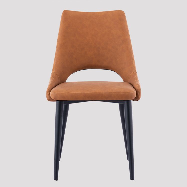 Industrial Metal Dining Room Chairs Armless Leather Dining Chairs for Restaurant Use Clearhalo ' kitchen&dining_furn' 'Dining Chairs' 'Dining Tables & Seating' 'dining_chair' 'furn' 'furn_dining_chair' 'Furniture' 'furniture_dining_chair' 'Kitchen & Dining Furniture' 'kitchen' 1200x1200_3760e4c0-f37a-4c3c-a4d4-1dbf3c341162