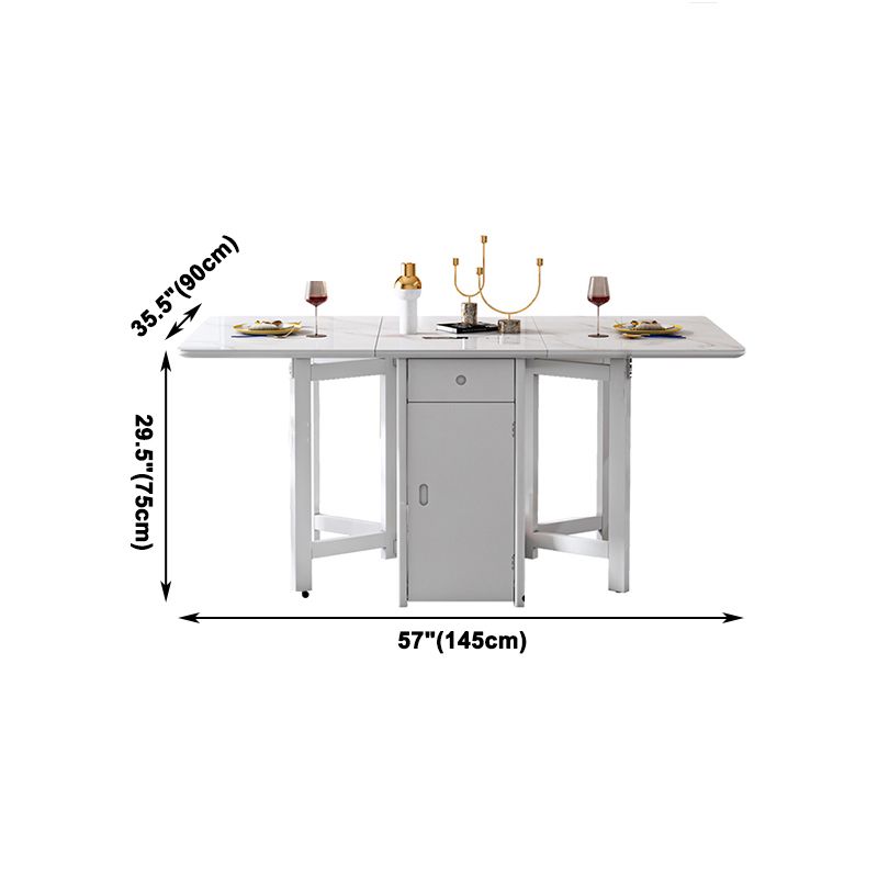Contemporary Style Dining Site Table Drop-Leaf Dining Table for Dining Room Clearhalo ' dining_table' 'Dining Tables & Seating' 'Dining Tables' 'furn' 'furn_dining_table' 'Furniture' 'furniture_dining_table' 'Kitchen & Dining Furniture' 'kitchen&dining_furn' 'kitchen' 'kitchen_dining_table' 1200x1200_3761b814-f12f-4e5a-a1ad-ea3e9b729f3a