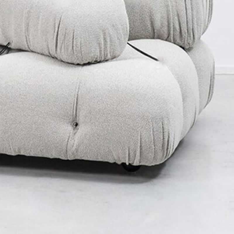 Canapé de dos biscuit contemporain 26,38 "haut de gamme de laine haut pour le salon, blanc