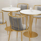 1/3 Pcs Metal Glam Dining Room Set with Round Table and Pedestal Base Dining Set Clearhalo 'Dining Room Sets' 'Dining Tables & Seating' 'dining_room_set' 'furn' 'furn_dining_room_set' 'Furniture' 'furniture_dining_room_set' 'Kitchen & Dining Furniture' 'kitchen&dining_furn' 'kitchen' 1200x1200_3762befb-6295-49e5-800e-e0890e1bb476