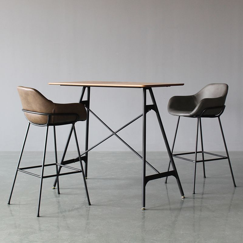 Industriële stijl metalen bark-koel lederen aanrechtbarkruk voor keukenbar