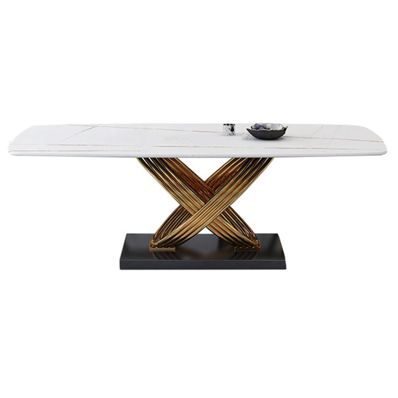 Set da pranzo in pietra sinterizzato di lusso rettangolo 1/4/5/6 pezzi set da tavolo dinette