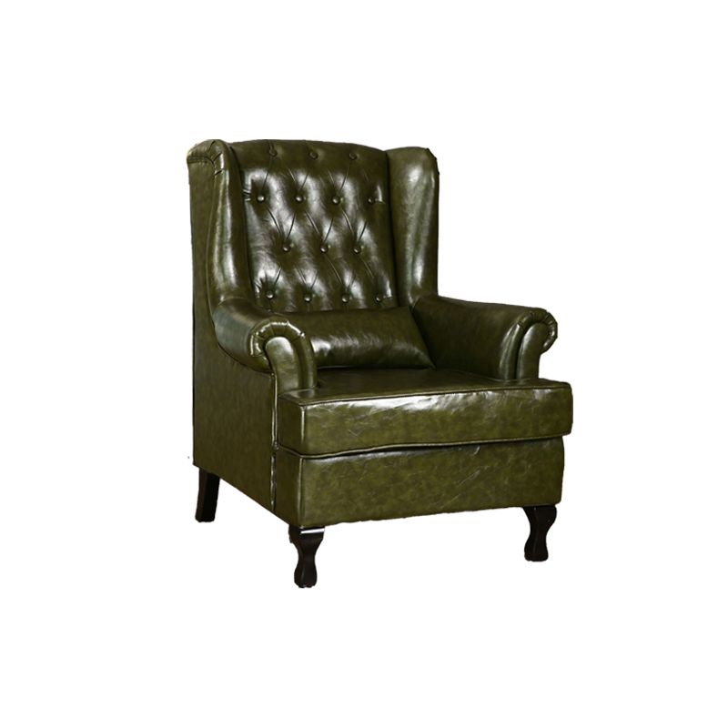 Mident secolo moderno da 33,46 "in pelle larga sedia a braccia arrotolata