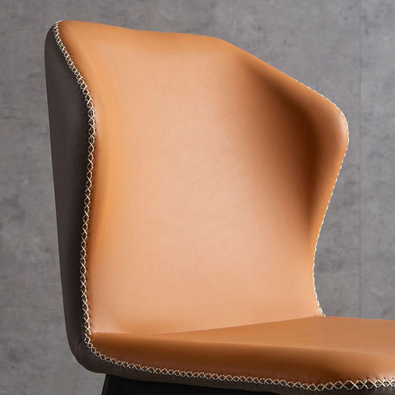 Modern Metal Dining Room Chair Wingback Armless Chair for Restaurant Clearhalo ' kitchen&dining_furn' 'Dining Chairs' 'Dining Tables & Seating' 'dining_chair' 'furn' 'furn_dining_chair' 'Furniture' 'furniture_dining_chair' 'Kitchen & Dining Furniture' 'kitchen' 1200x1200_37659ecb-e9b5-4708-b47e-4021fdce732a