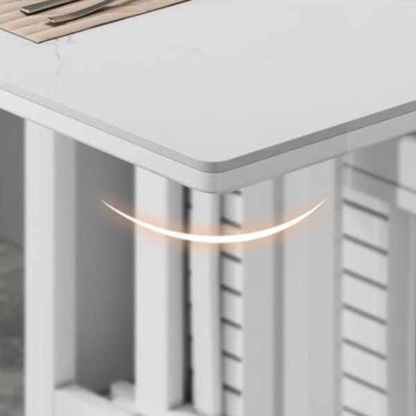 Contemporary Folding Furniture Stone Pedestal Dining Site Table for Home (only Table) Clearhalo 'Dining Tables & Seating' 'Dining Tables' 'dining_table' 'furn' 'furn_dining_table' 'Furniture' 'Kitchen & Dining Furniture' 1200x1200_37664f46-629f-4222-94a5-b80675cb0984