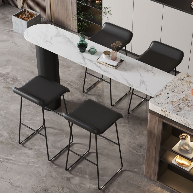 White Modern Style Table in Faux Marble and Metal Milk Tea Shop Bar Table Clearhalo 'Bar Furniture' 'Bar Tables' 'bar_tables' 'furn' 'furn_bar_tables' 'Furniture' 'furniture_bar_tables' 'Kitchen & Dining Furniture' 1200x1200_37674d0e-237d-4afb-837f-5295e476605a