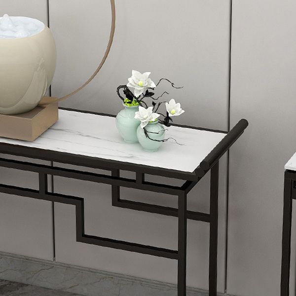 11 "W eigentijdse console tafelssteen witte rechthoekige console banktafel