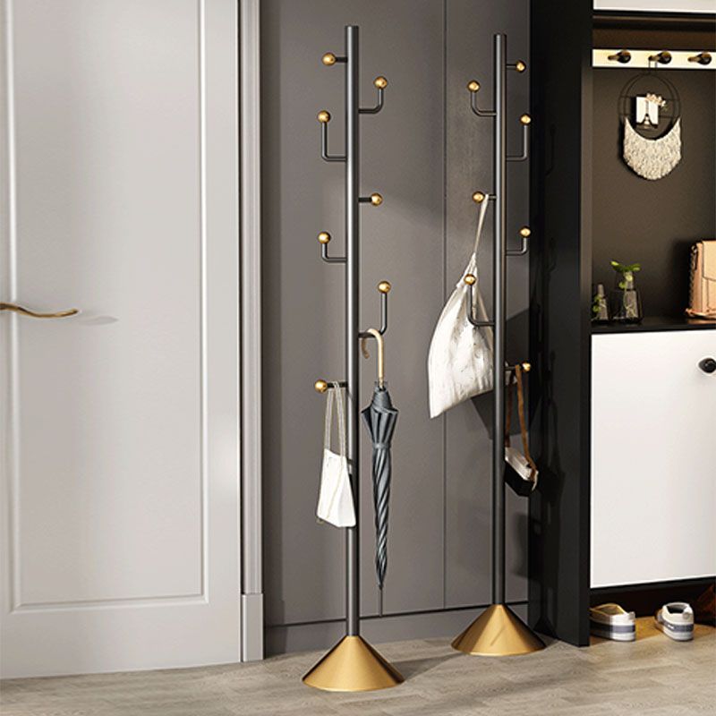 Contemporary Coat Hanger Metal Hooks Included No Distressing Free Standing Coat Rack Clearhalo 'Entry & Mudroom Furniture' 'furn' 'furn_hall_tree_coat_racks' 'Furniture' 'Hall Trees & Coat Racks' 'hall_tree_coat_racks' 1200x1200_376a6bf4-43d9-432a-90f2-b7011d873212