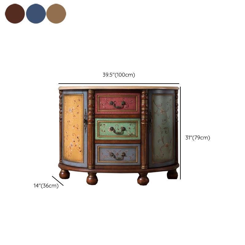 Cofensador de cofres de almacenamiento tradicional cofre de madera sólida con cajones de 3/4/5