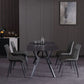Contemporary Rectangle Dining Table Sintered Stone Dining Table with Black Trestle Base Clearhalo ' dining_table' 'Dining Tables & Seating' 'Dining Tables' 'furn' 'furn_dining_table' 'Furniture' 'furniture_dining_table' 'Kitchen & Dining Furniture' 'kitchen&dining_furn' 'kitchen' 'kitchen_dining_table' 1200x1200_376aec1e-33d4-4133-a8f0-8d3c6c6c7ccd