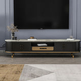 Glam Stone TV Stand Console Black Open Storage Media Console with Doors Clearhalo 'furn' 'furn_tv_stands_entertainment_centers' 'Furniture' 'Living Room Furniture' 'TV Stands & Entertainment Centers' 'TV Stands & Media Storage Furniture' 'tv_stands_entertainment_centers' 1200x1200_376b339b-4c2e-40e1-a5f7-59fdc3e8a819